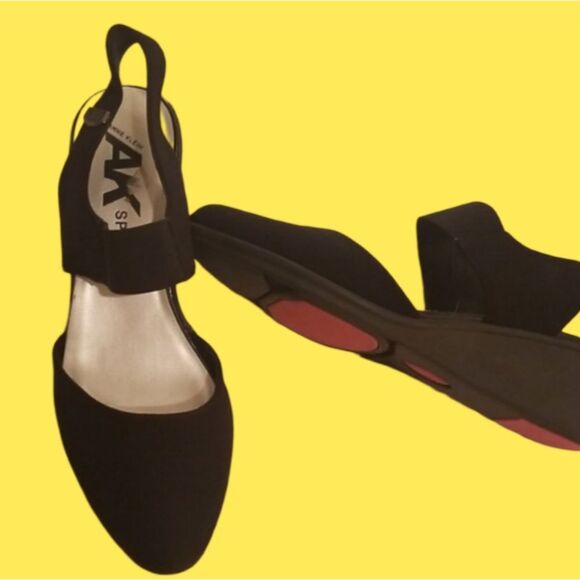 Anne Klein Women's Black Wedge Sandal c2s1-43 - Picture 2 of 3